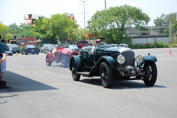 Cars are driven for visitors at the Simeone Foundation Automotive Museum.