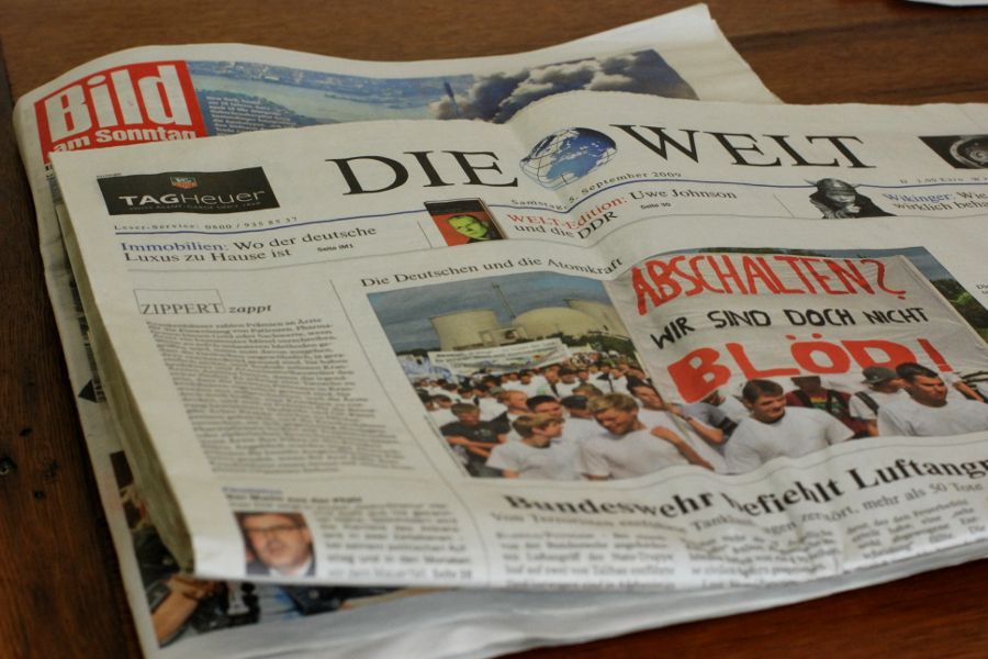 German language newspapers Die Welt and Bild.