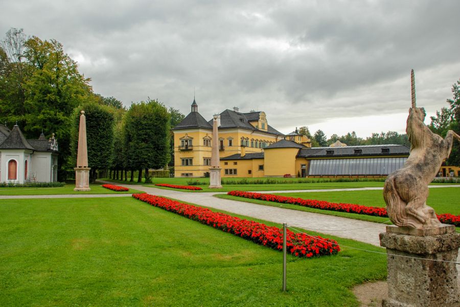 The gardens at Schloss Hellbrunn in Salzburg, Austria.