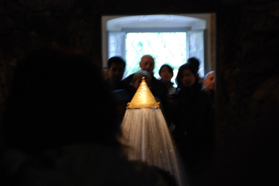 Trick fountains at Schloss Hellbrunn in Salzburg, Austria.