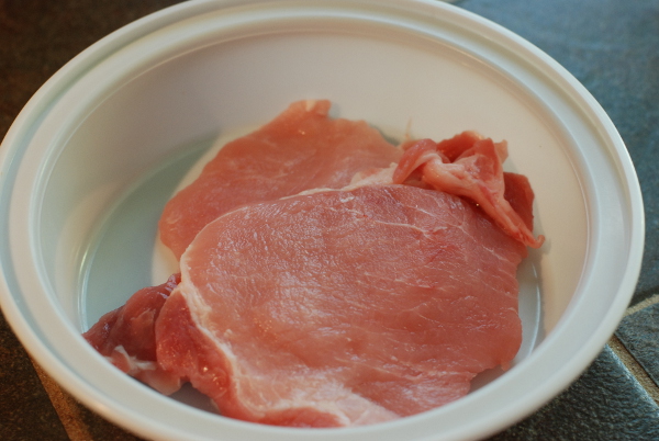 thin sliced boneless pork chops