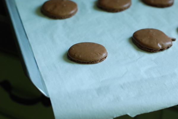 Baked macarons wafers