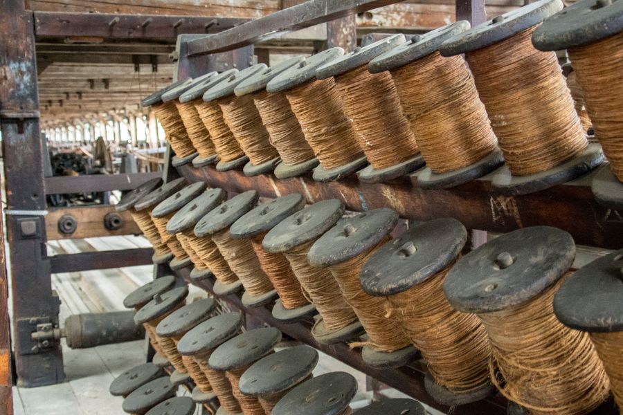 Rope making at Mystic Seaport.