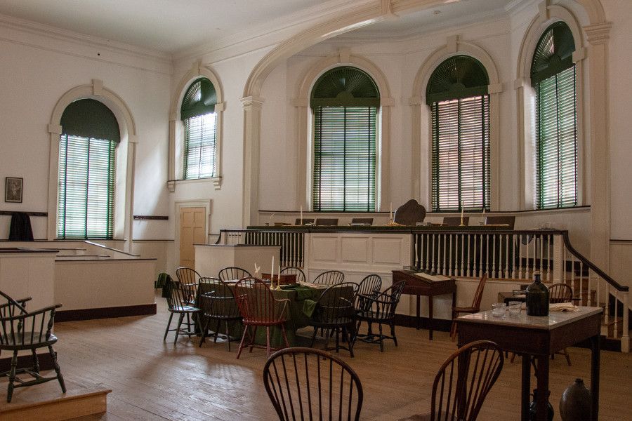 Inside Congress Hall in historic Old City Philadelphia.