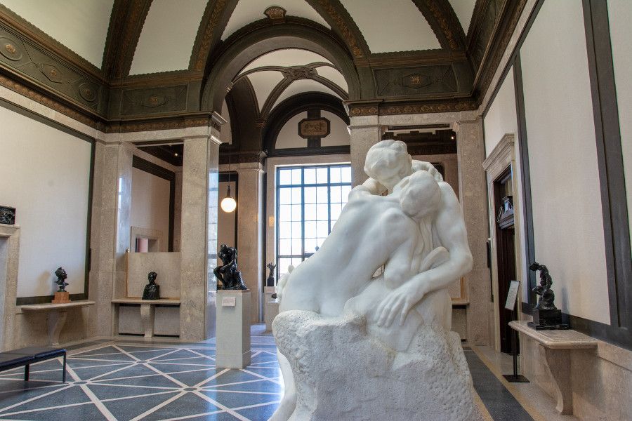 The Kiss inside the Rodin Museum in Philadelphia.