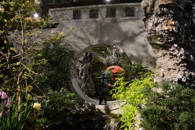 asian inspired design at the philadelphia flower show