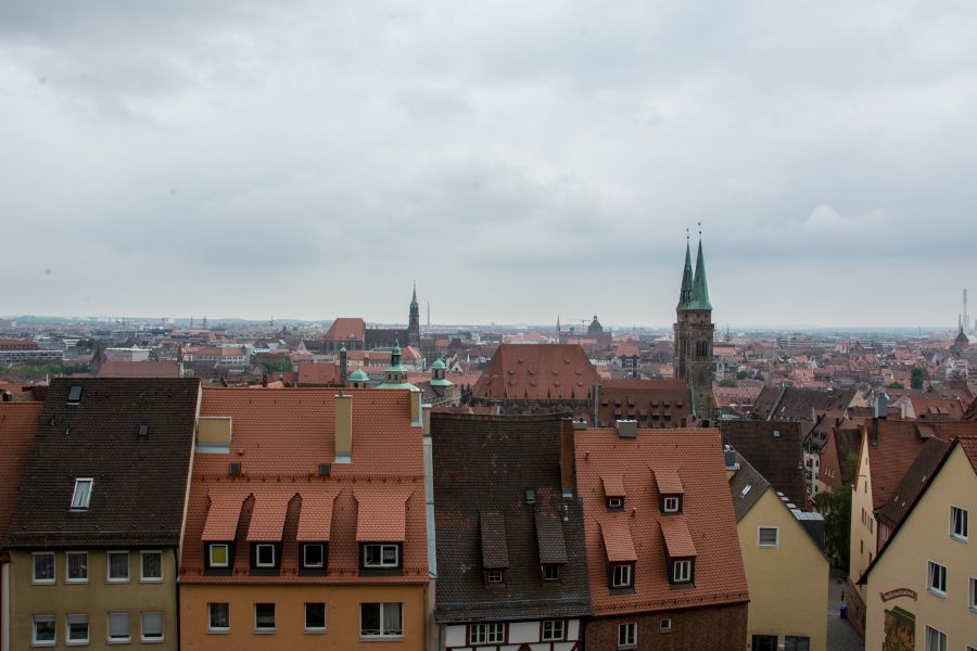 The historic Nuremberg city skyline.