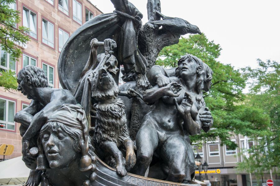 A statue on the streets of Nuremberg, Germany.