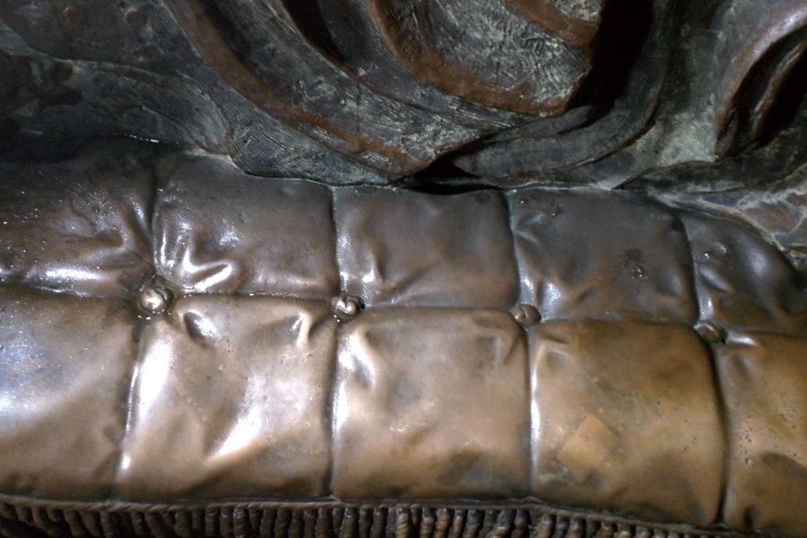 Inside Munich's Bavaria statue are cast bronze couches!