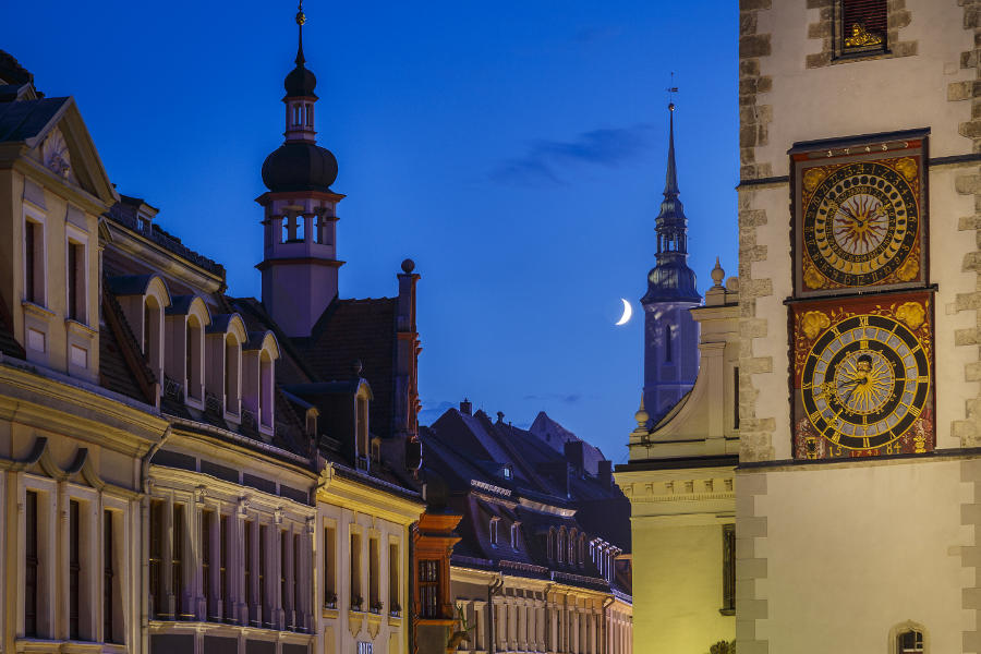 Görlitzer Altstadt mit Halbmond/// Foto: Nikolai Schmidt / www.nikolaischmidt.de Görlitz