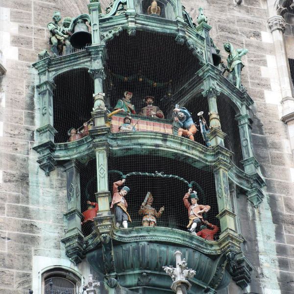 Go see the Glockenspiel during 24 hours in Munich Germany.