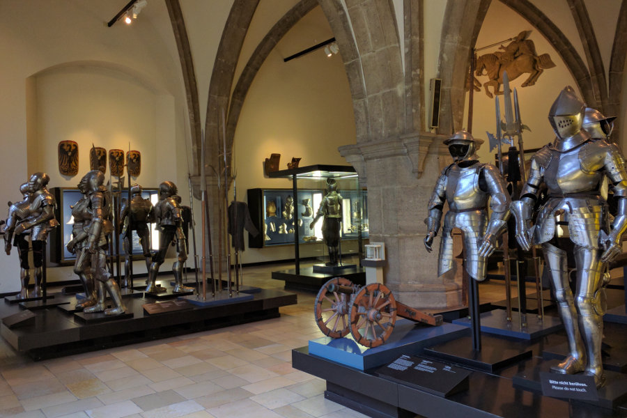 Arms and armor at Munich's Bayerisches Nationalmuseum.