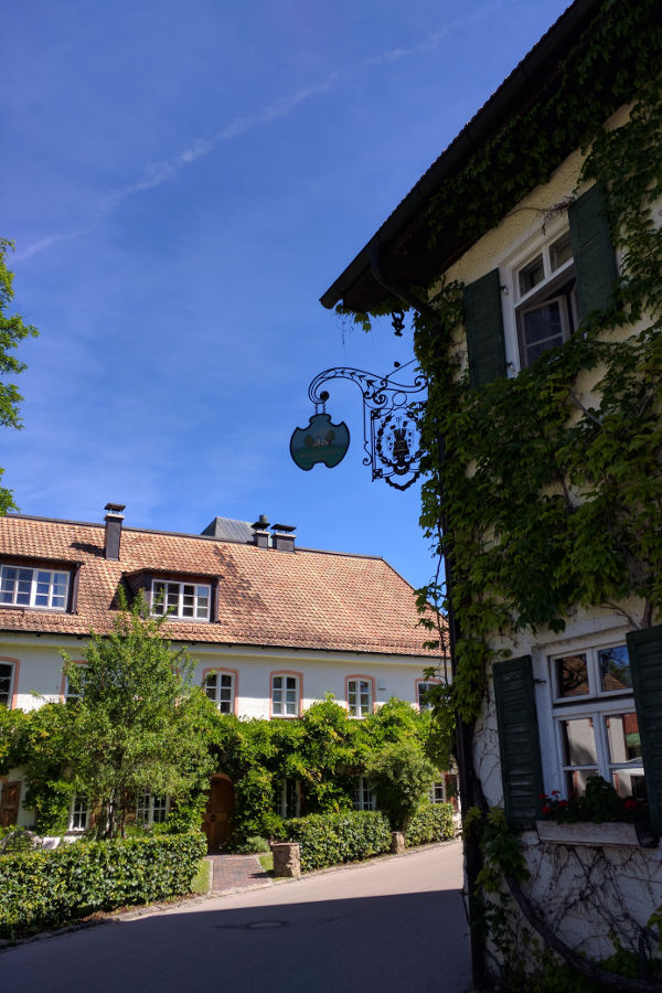 The quaint streets of Aying, Germany.