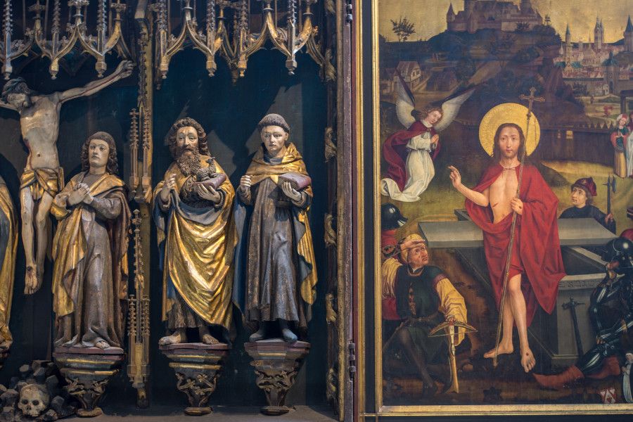 An altarpiece at the Germanisches Nationalmuseum in Nuremberg, Germany.