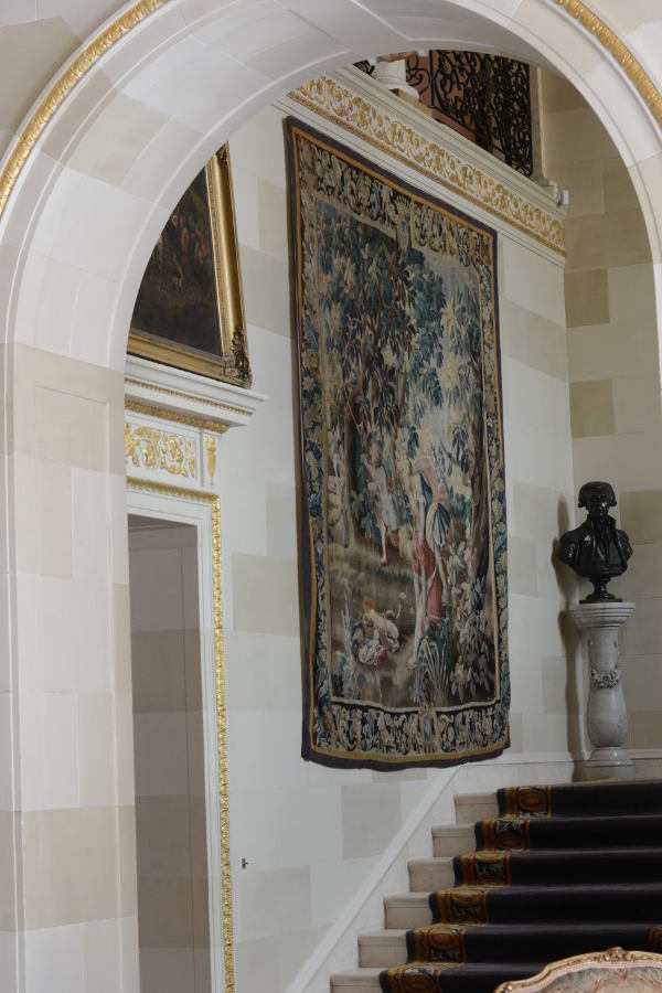 The main staircase in Nemours Mansion.