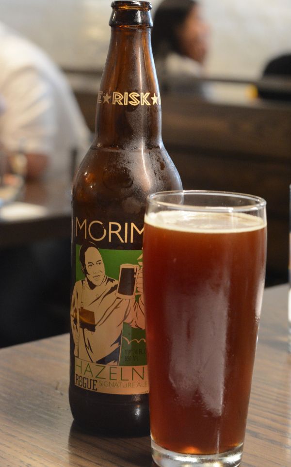 Morimoto's Hazelnut Signature Ale from Rogue Ale.