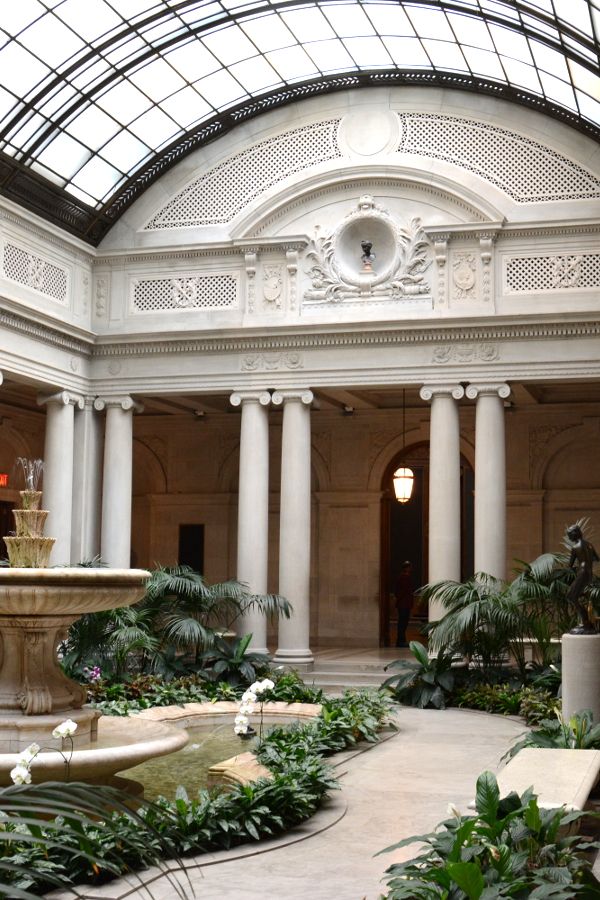 Inside the Frick Collection's Garden Court.