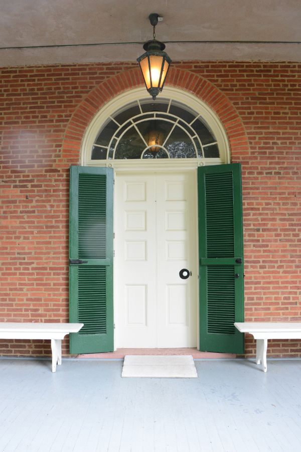 Porch door at Wheatland.