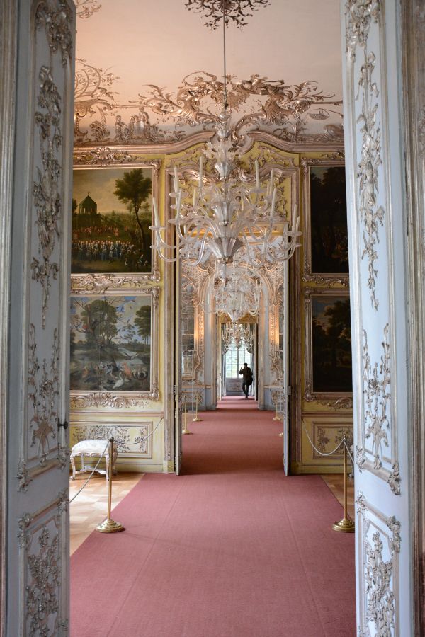 Interior in Amalienburg in Munich, Germany.