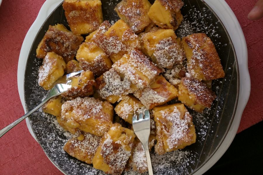 Kaiserschmarrn from Hirschgarten in Munich, Germany.