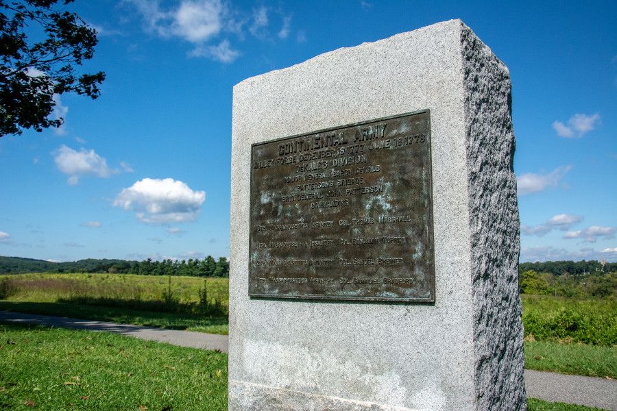 A monument honoring the Continental Army at Valley Forge.