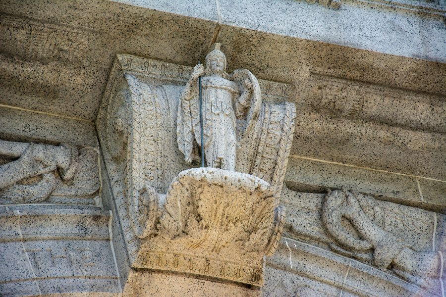 Close up of details in the National Memorial Arch at Valley Forge National Historical Park.