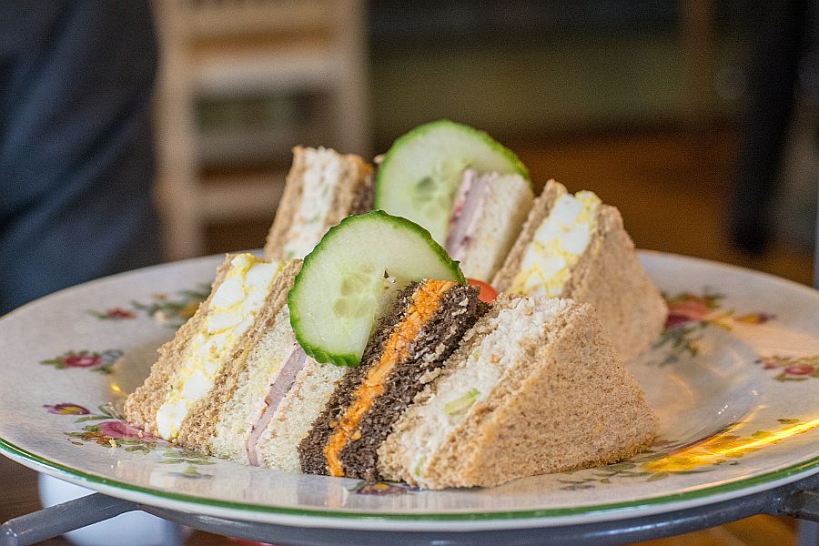 Finger sandwiches platter for afternoon tea at A Taste of Britain.