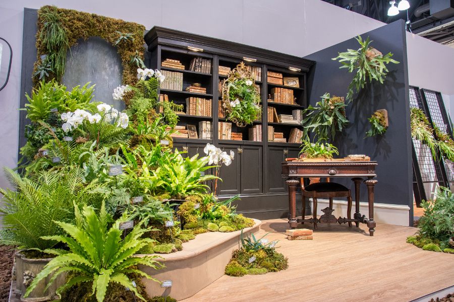 Room display on competition in the Philadelphia Flower Show 2018.