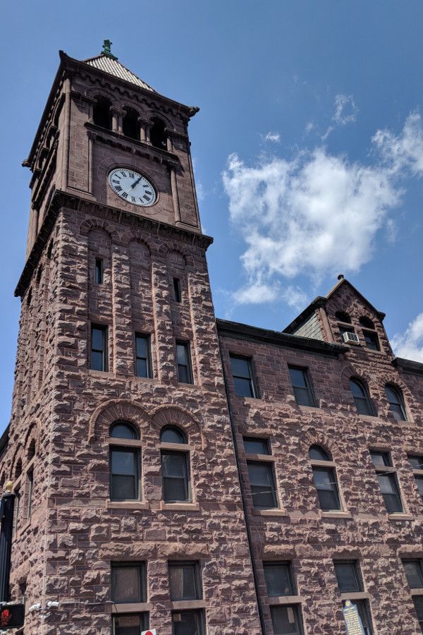 The Carbon County courthouse in Jim Thorpe, Pennsylvania.