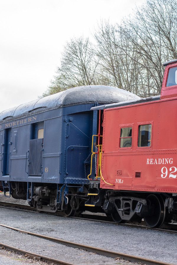 The Lehigh Gorge Scenic Railway's train car and caboose.