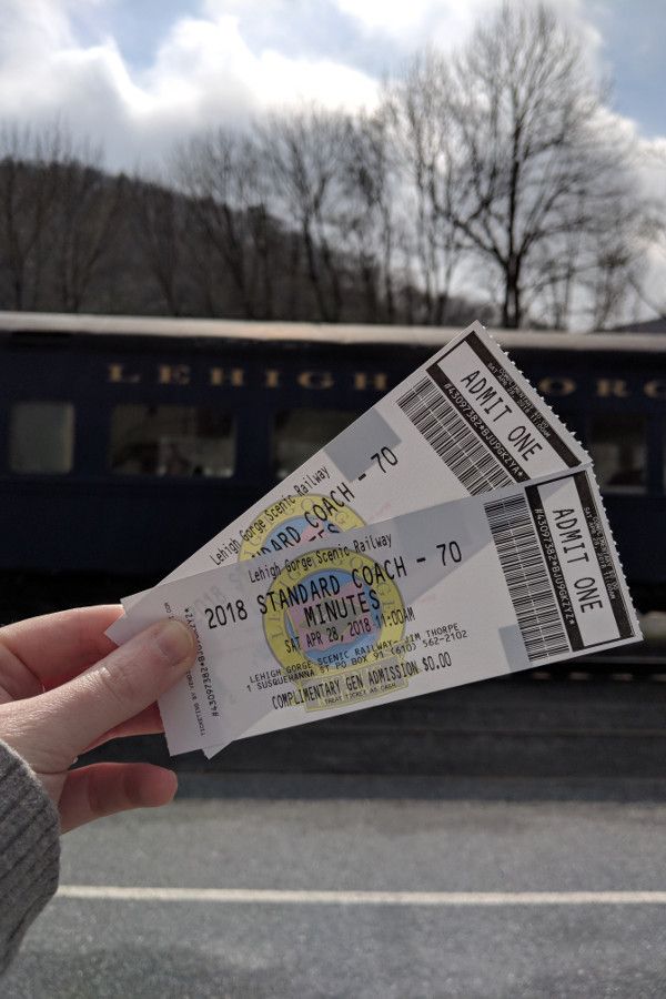 Tickets for the Lehigh Gorge Scenic Railway.