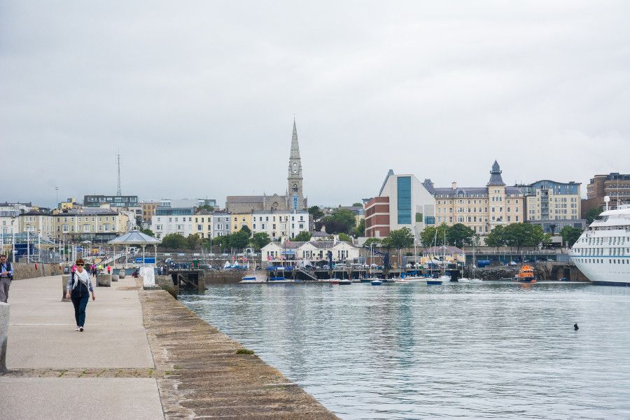 The view of the Dún Laoghaire harbor from the East Pier.