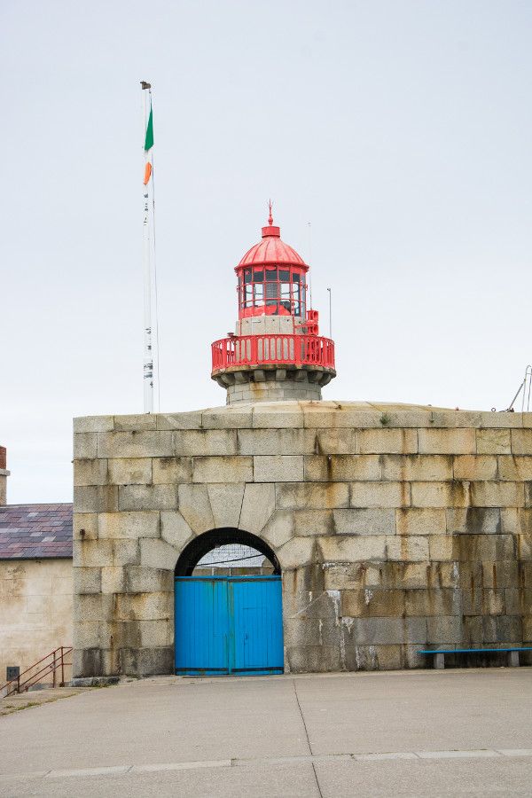 The East Pier lighthouse in Dún Laoghaire, Ireland.