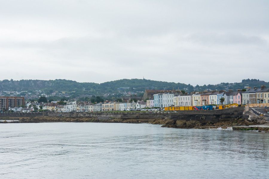 The waterfront in Dún Laoghaire, Ireland.