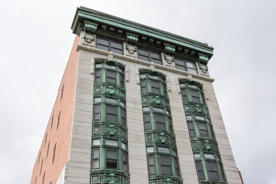 Historic architecture in downtown Midtown Harrisburg, Pennsylvania.