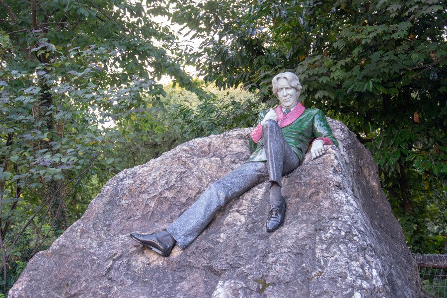 Oscar Wilde statue in Merrion Square, Dublin, Ireland.