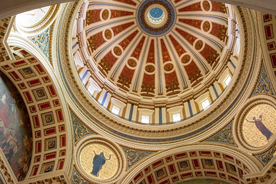 The Rotunda Dome in the Pennsylvania Capitol Building in Harrisburg.