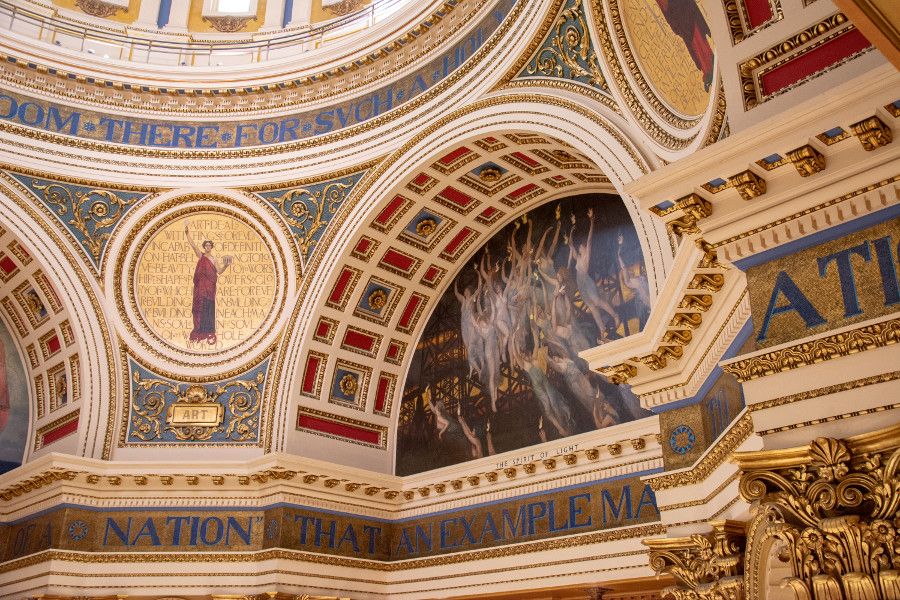 Spirit of Light painting in the Pennsylvania Capitol Building in Harrisburg.