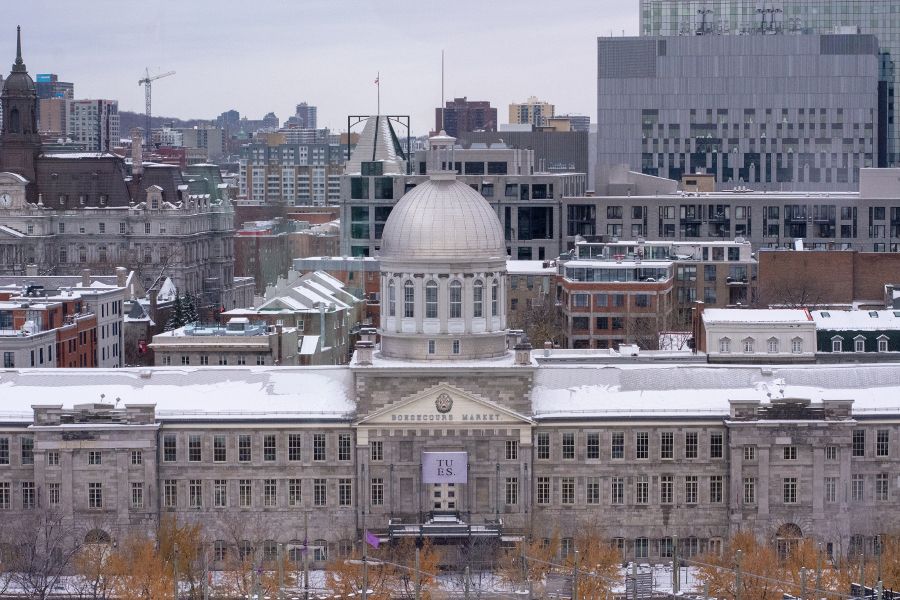 A view over Bonsecours Market in Montreal, Canada.