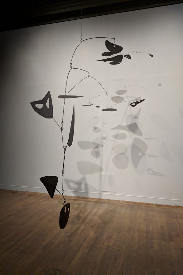 A mobile at the Alexander Calder: Radical Inventor exhibit at the Montreal Museum of Fine Arts.