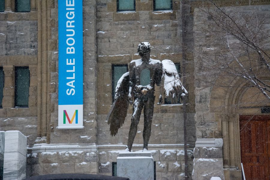 A sculpture outside the Montreal Museum of Fine Arts.