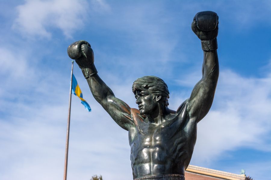 Philadelphia's Rocky Statue attracts visitors eager for a selfie.