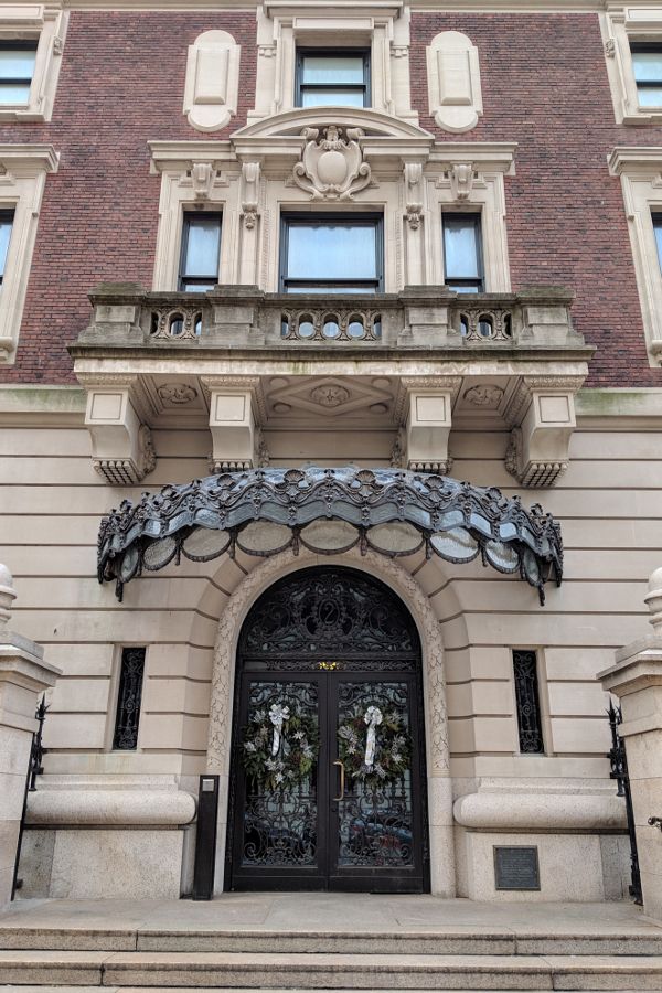 Outside the Cooper Hewitt Museum, one of many Upper East Side museums.