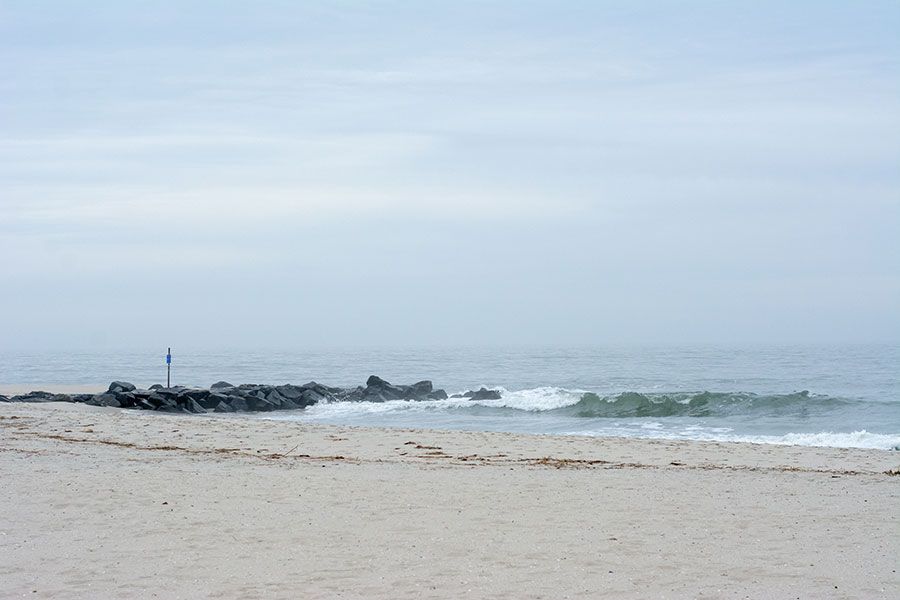 The beaches are practically empty during the Cape May winter.