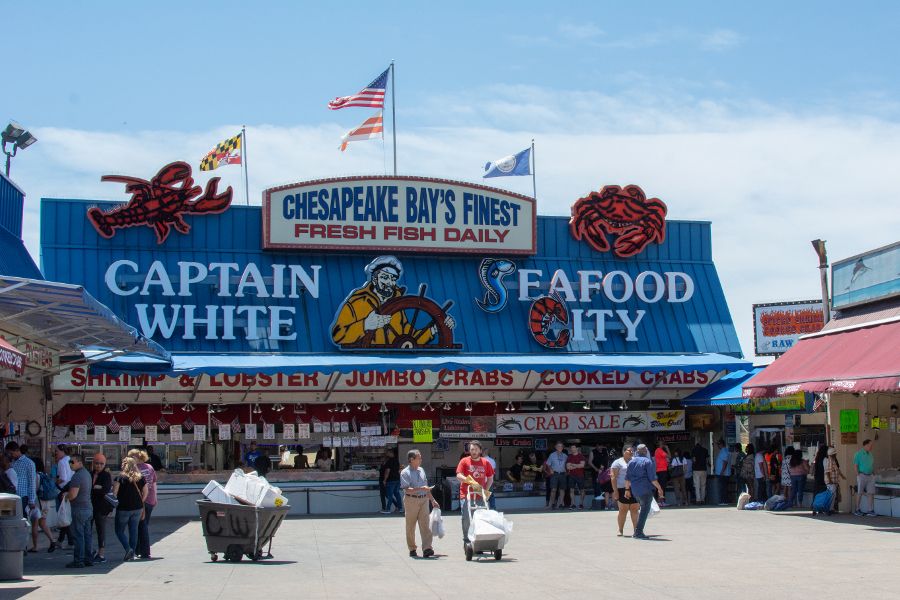 Captain White's Seafood City at the Main Avenue Fish Market.