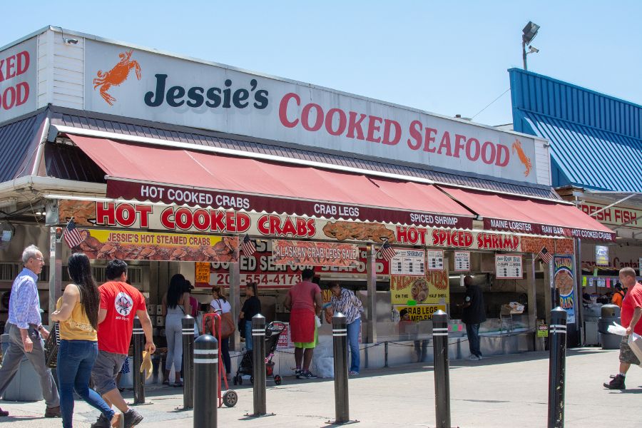 Jessie's Cooked Seafood at the Main Avenue Fish Market.