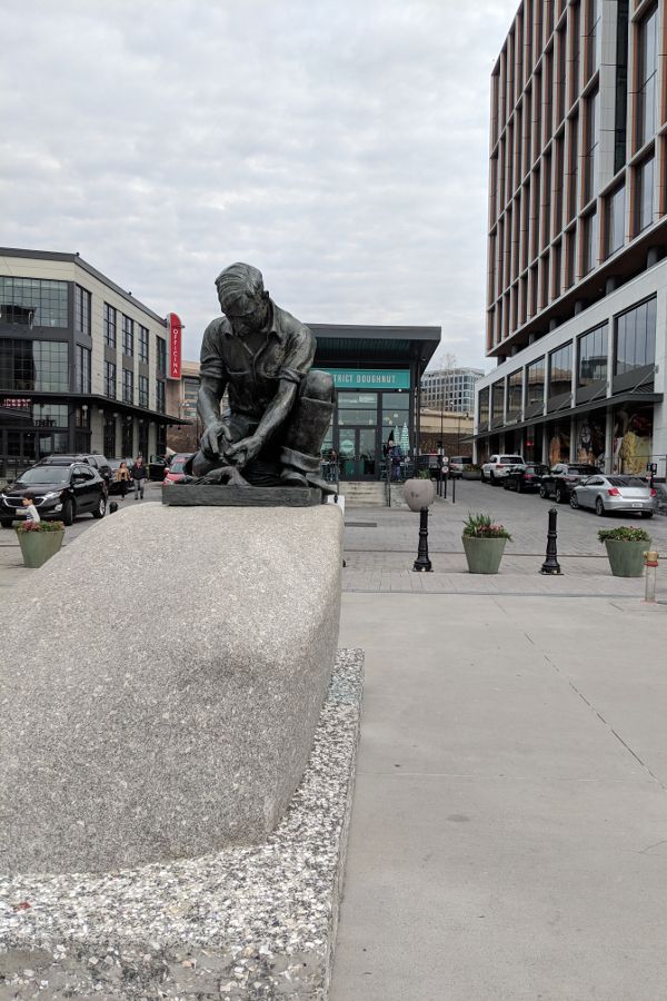 The Main Lobsterman statue at the Wharf DC.