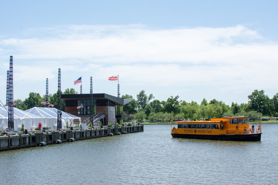 A water taxi along the Washington waterfront.