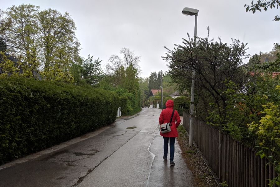 Walking through Herrsching, Germany.