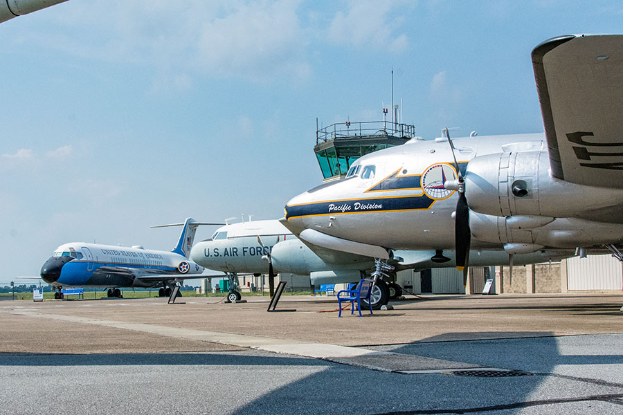 Aircraft on display at the Air Mobility Command Museum in Dover, Delaware.